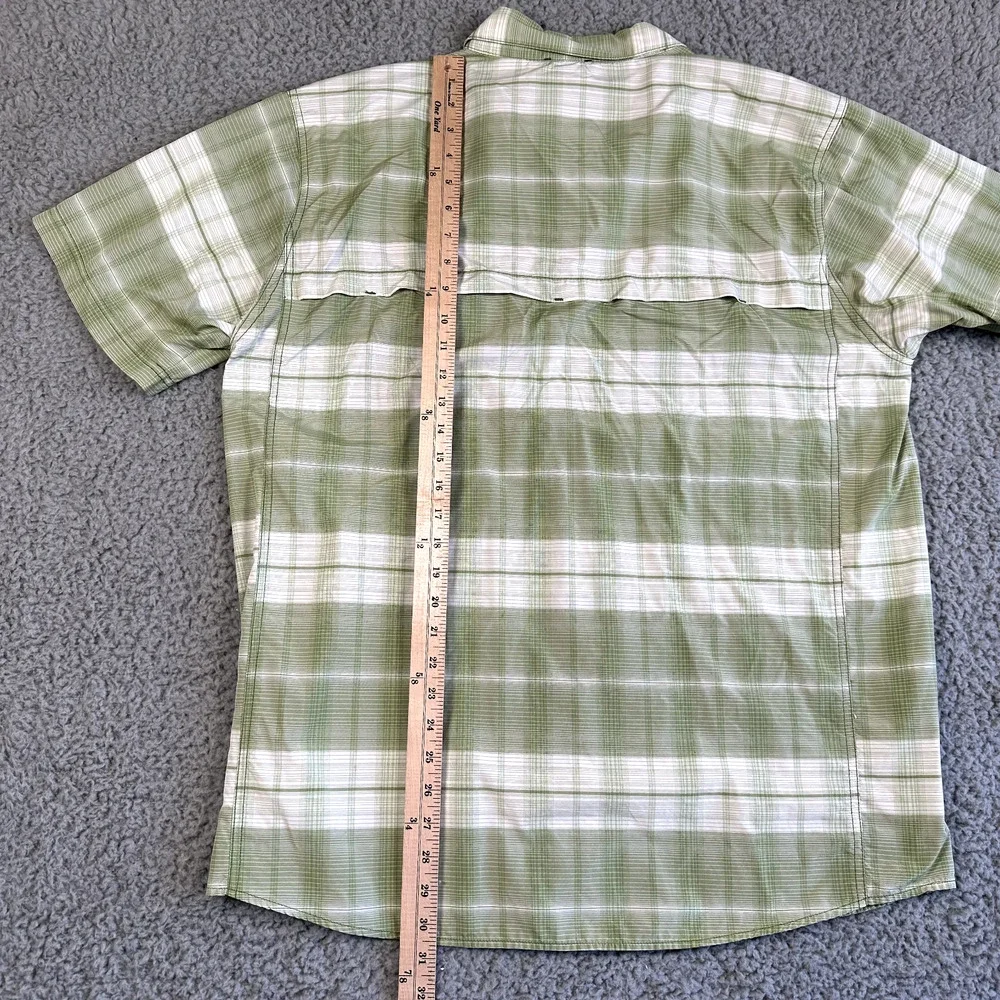 The North Face‎ Shirt Men's XL Green Plaid Vapor Wick Vented Fishing Outdoor